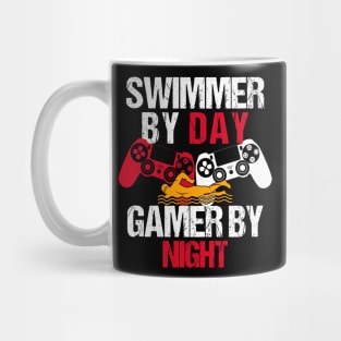 Swimmer By Day Gamer By Night Mug